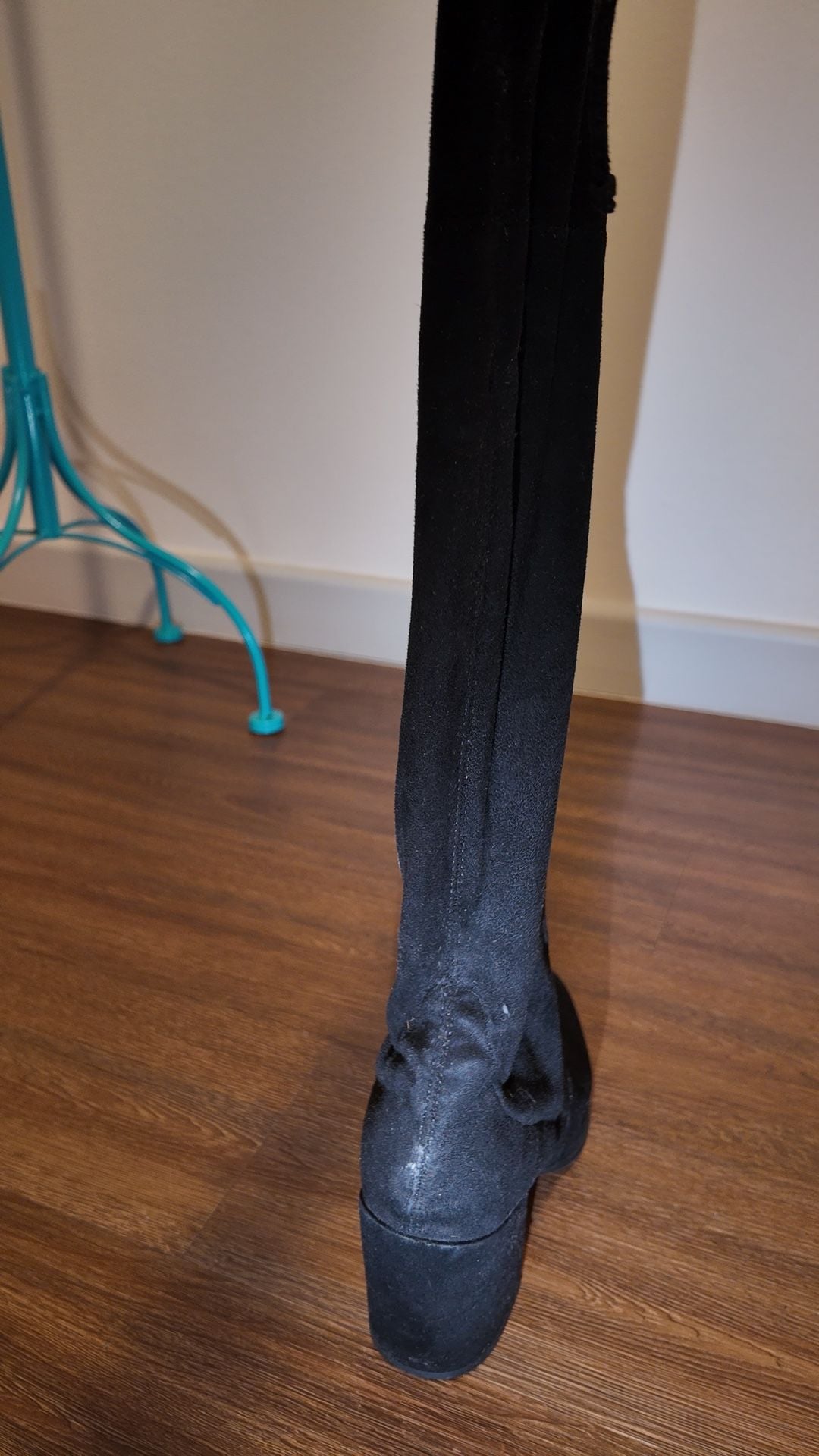a.n.a Black Faux Suede Over-The-Knee Block Heel Boots - Women's Size 7 3