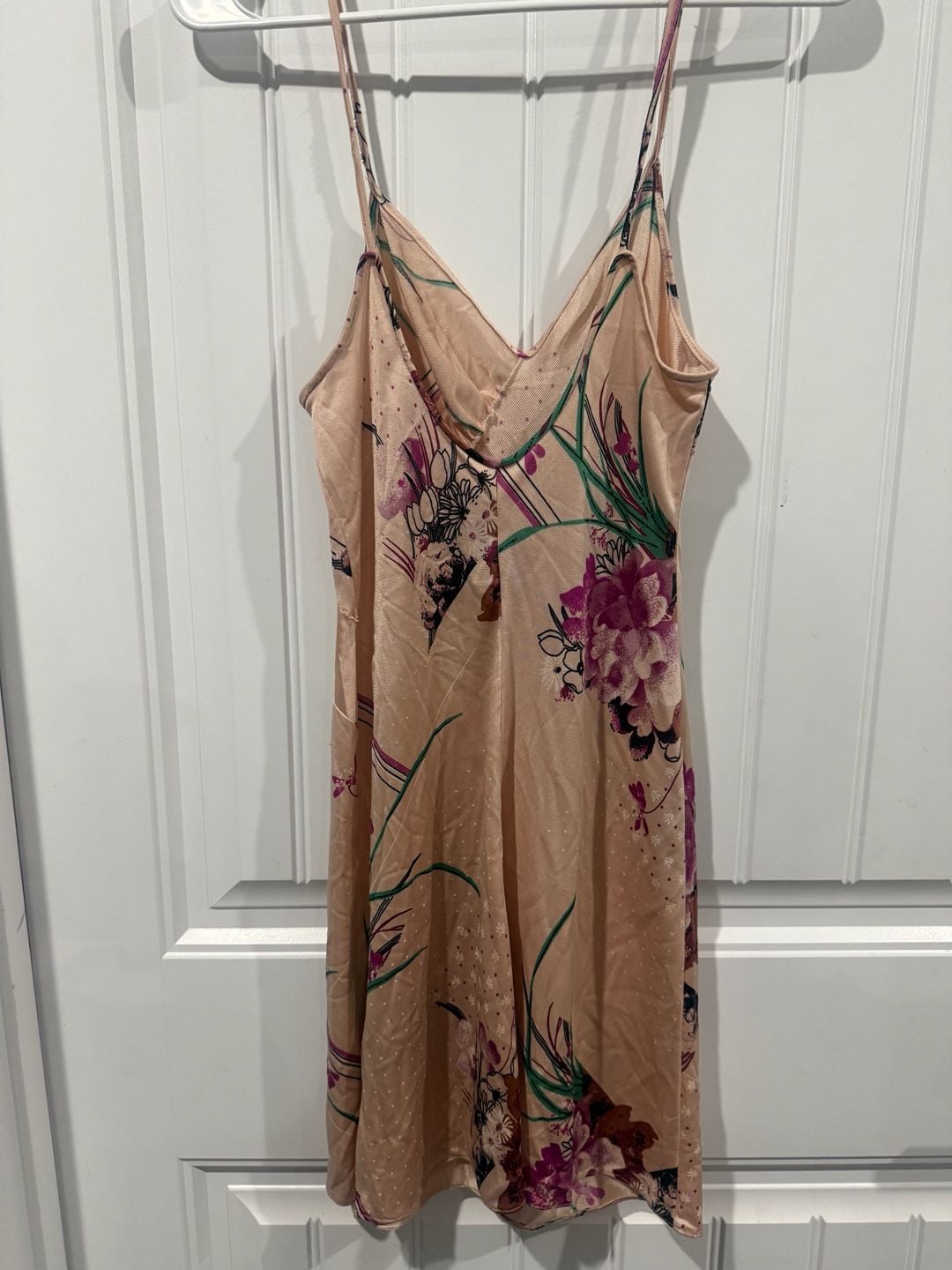 Vintage Ralph Montenero Blanche Floral Satin Slip Dress Nightgown Size s 7