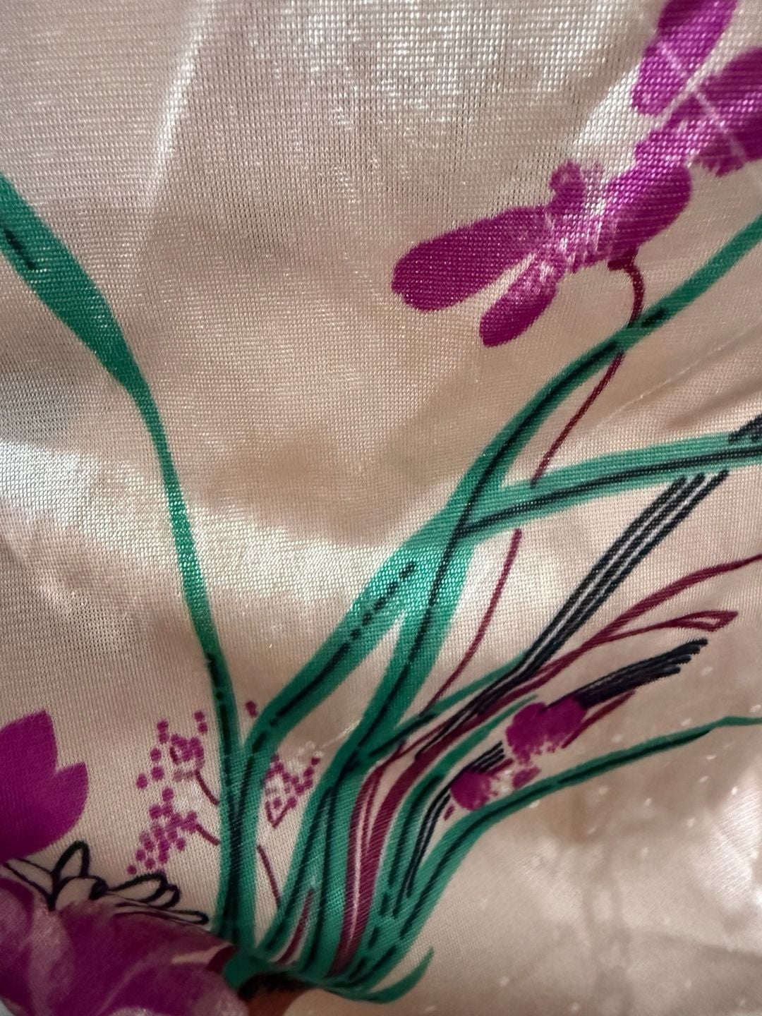 Vintage Ralph Montenero Blanche Floral Satin Slip Dress Nightgown Size s 8