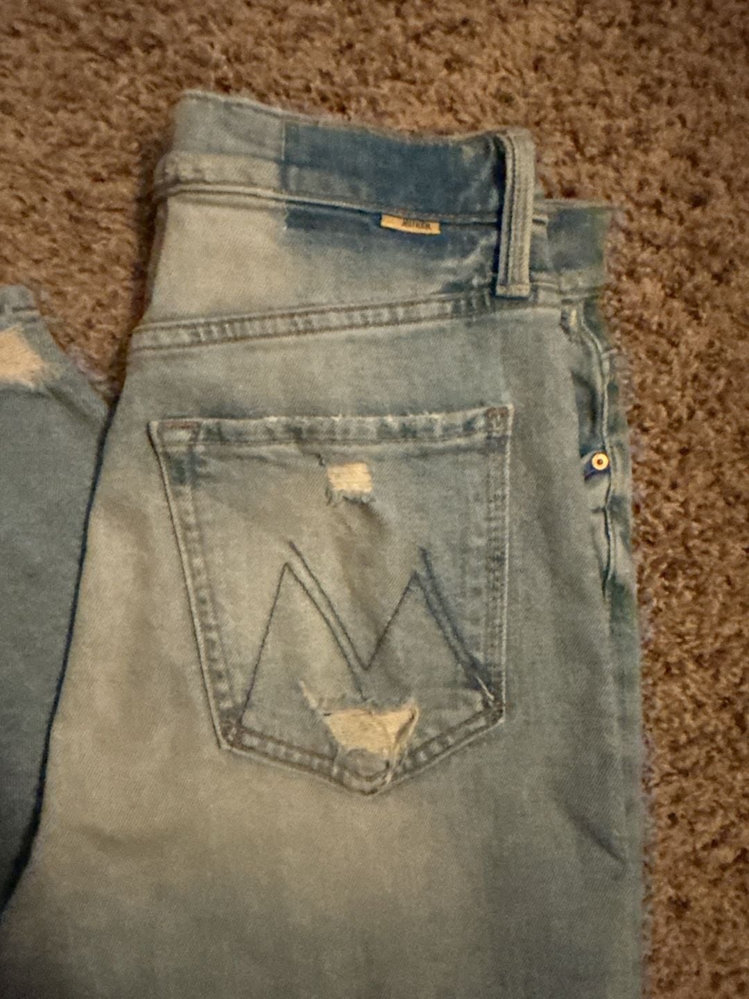 MOTHER Superior The High Waisted Rider Skimp Jeans in The Confession 2