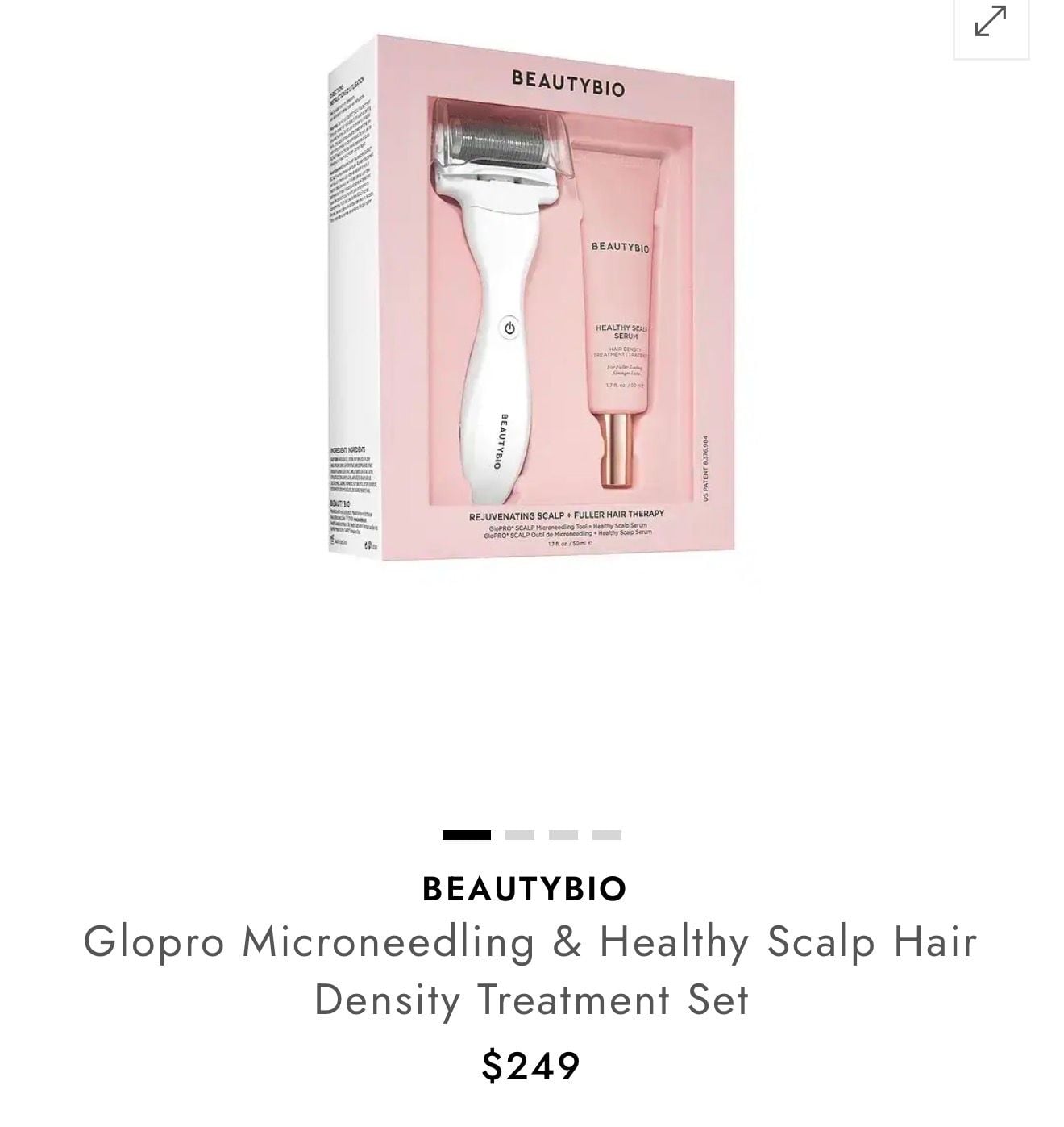 BeautyBio Rejuvenating Scalp + Fuller Hair Therapy Set with GloPRO Microneedling Tool and Healthy Scalp Serum 4