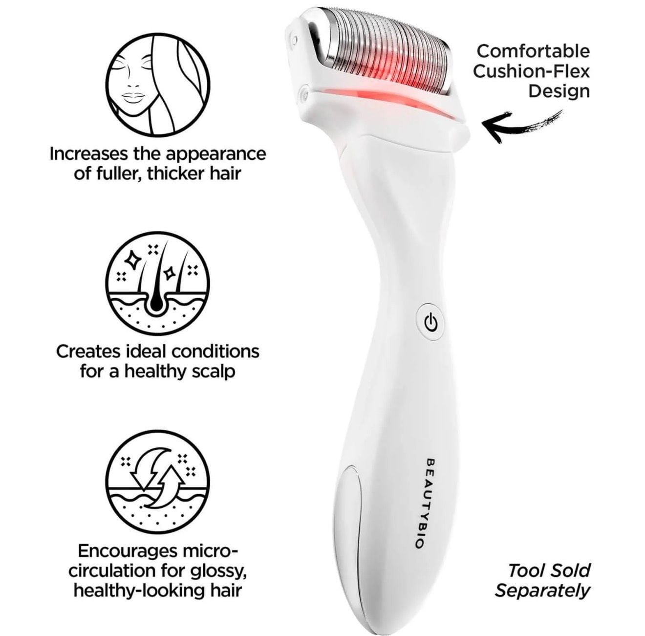BeautyBio Rejuvenating Scalp + Fuller Hair Therapy Set with GloPRO Microneedling Tool and Healthy Scalp Serum 7