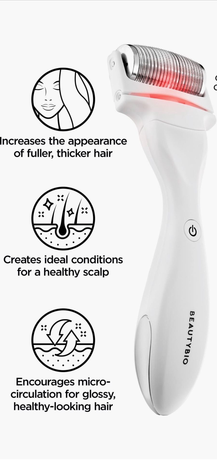 BeautyBio Rejuvenating Scalp + Fuller Hair Therapy Set with GloPRO Microneedling Tool and Healthy Scalp Serum 8