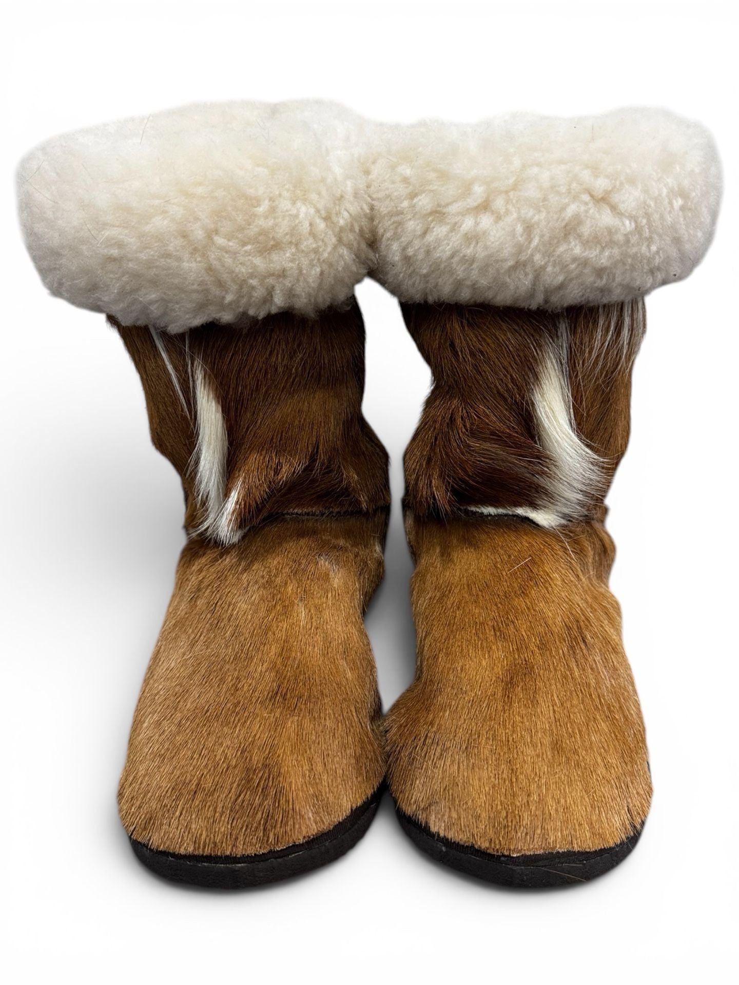 Cleverboks Genuine Springbok Fur Winter Boots Sheepskin Lining Women's Size 9 2