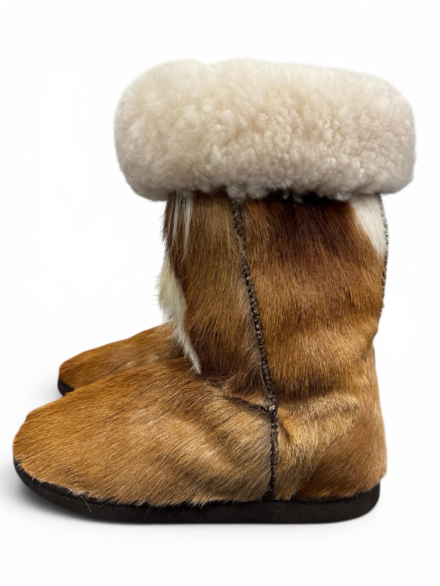 Cleverboks Genuine Springbok Fur Winter Boots Sheepskin Lining Women's Size 9 3