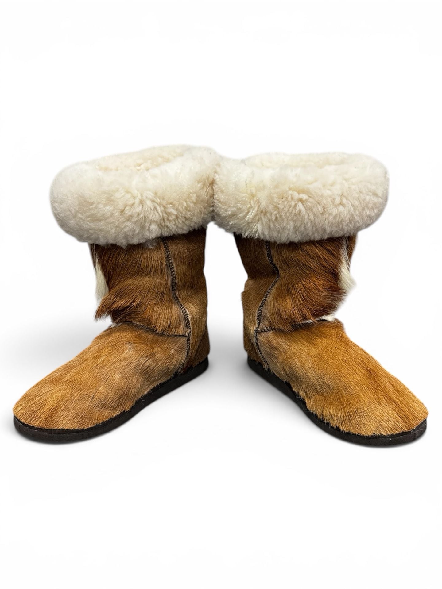 Cleverboks Genuine Springbok Fur Winter Boots Sheepskin Lining Women's Size 9 6