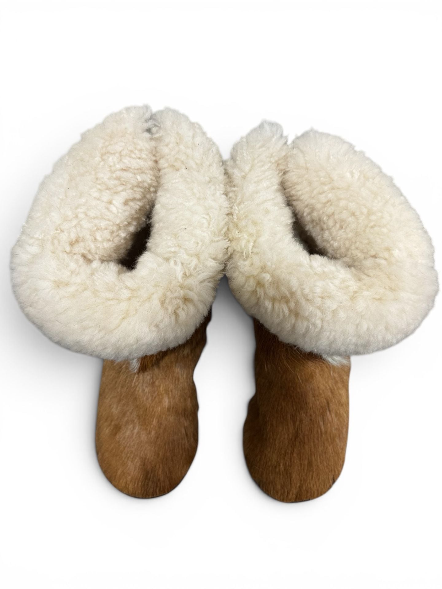 Cleverboks Genuine Springbok Fur Winter Boots Sheepskin Lining Women's Size 9 7