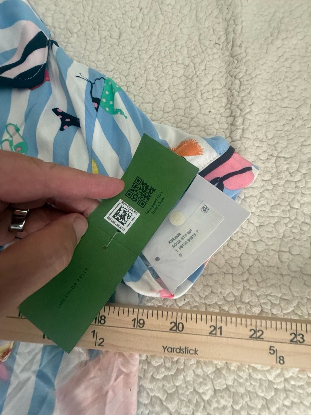Kate Spade New York Beach Day Short Sleeve Cropped Pajama Set 4