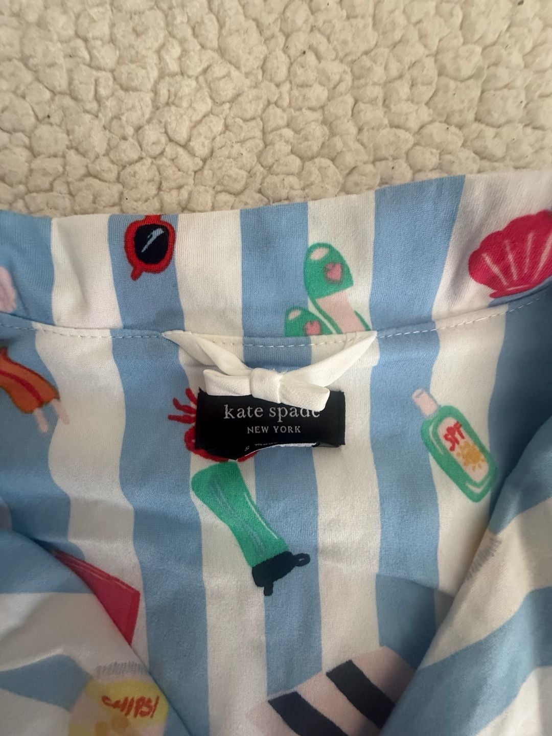 Kate Spade New York Beach Day Short Sleeve Cropped Pajama Set 5