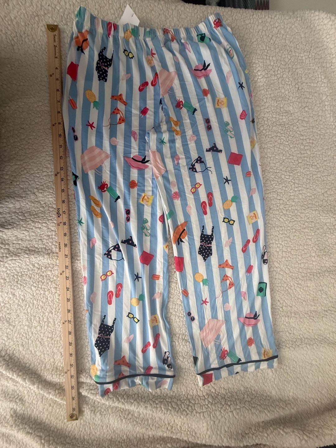 Kate Spade New York Beach Day Short Sleeve Cropped Pajama Set 6
