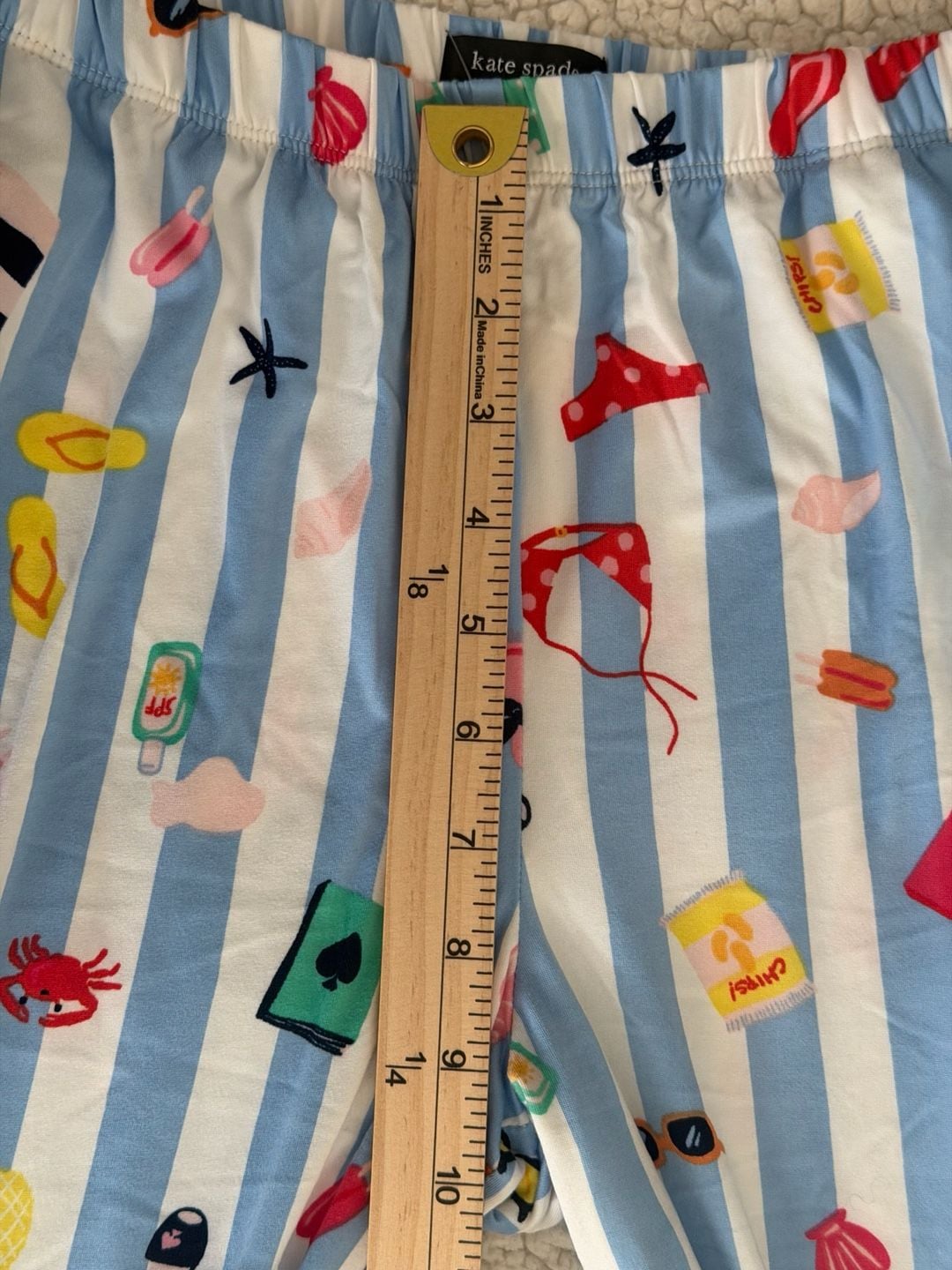 Kate Spade New York Beach Day Short Sleeve Cropped Pajama Set 9