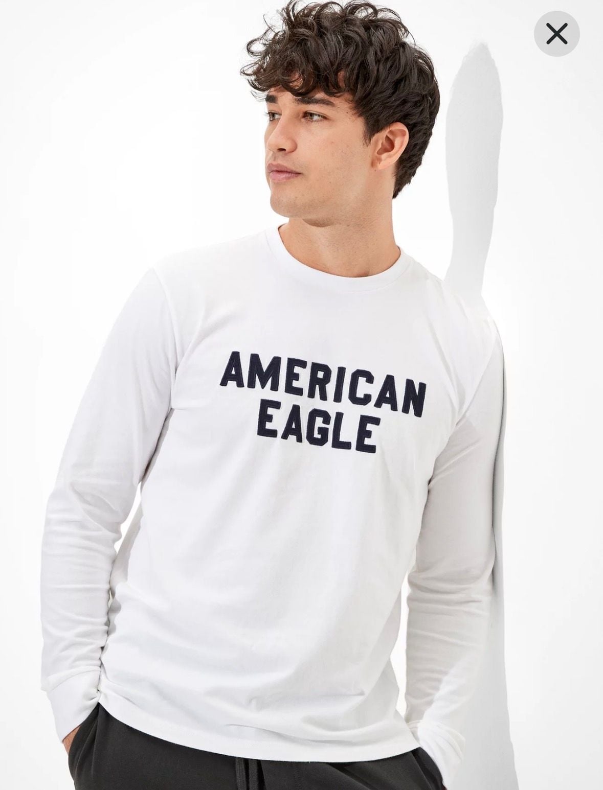 American Eagle Men's Super Soft Long-Sleeve Standard Fit Graphic T-Shirt 2