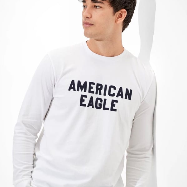American Eagle Men's Super Soft Long-Sleeve Standard Fit Graphic T-Shirt