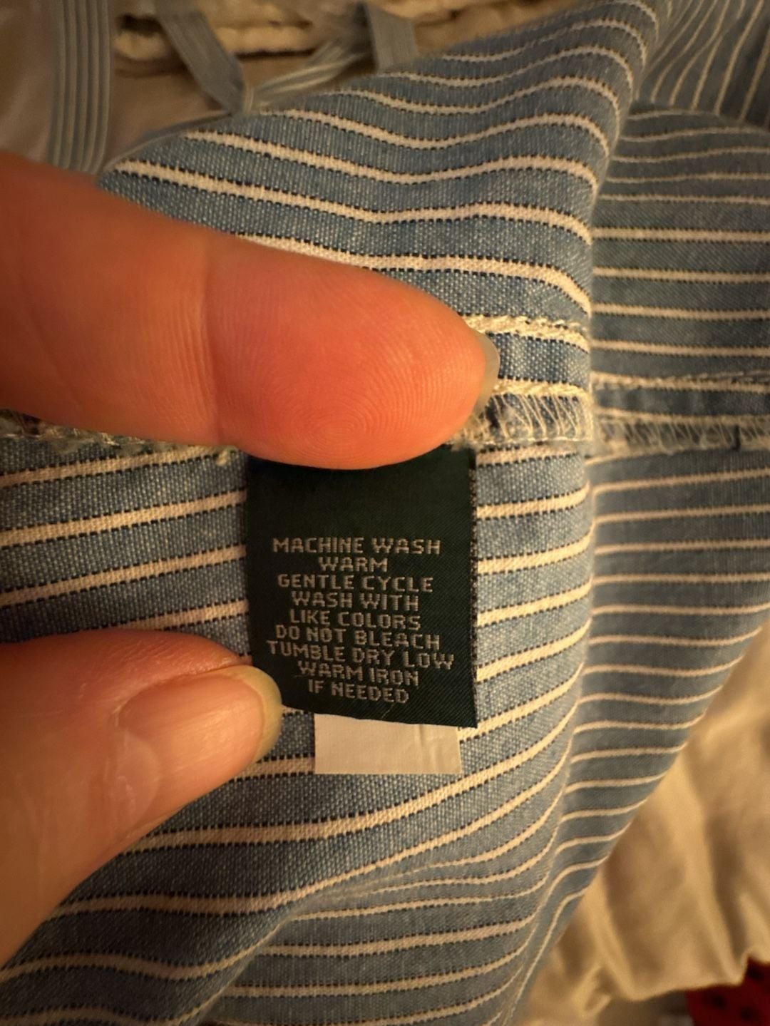 Ralph Lauren La Rochelle Blue and White Striped Cotton Dress 7