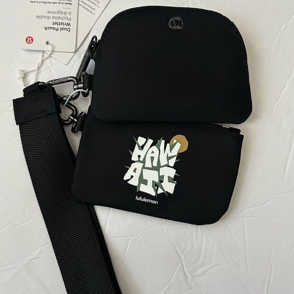 NWT Lululemon Dual Pouch Wristlet Hawaii Exclusive Black