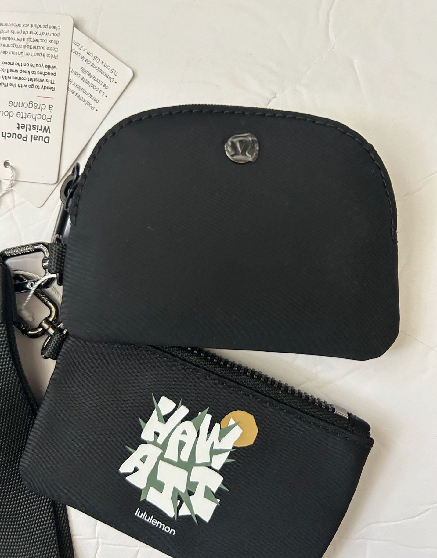 NWT Lululemon Dual Pouch Wristlet Hawaii Exclusive Black 4