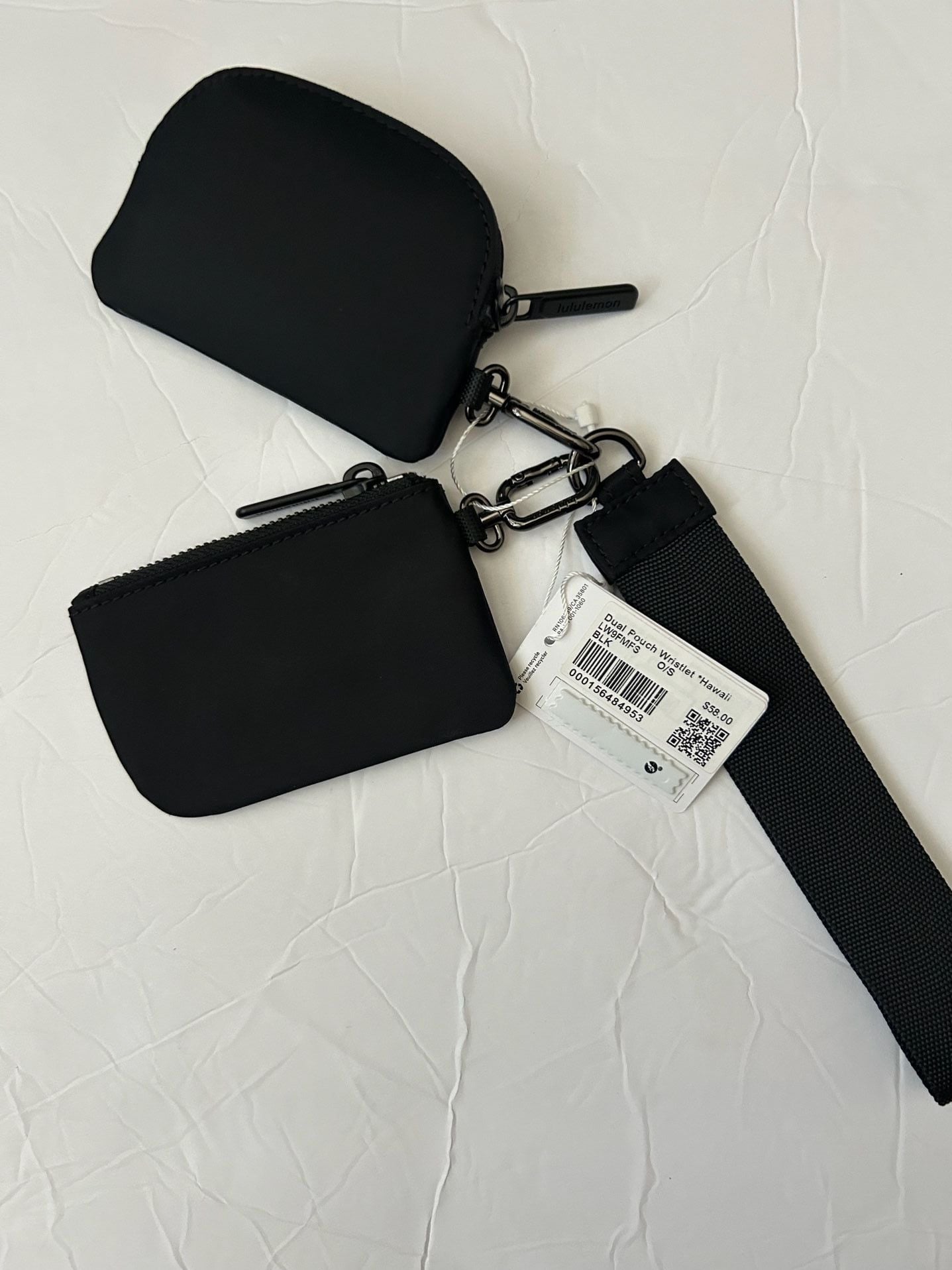 NWT Lululemon Dual Pouch Wristlet Hawaii Exclusive Black 5