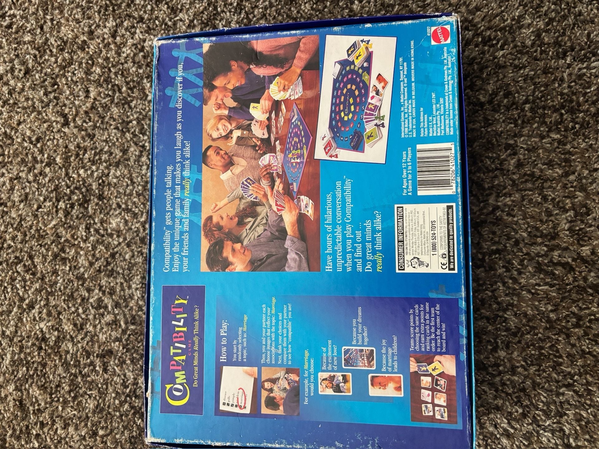 Vintage 1996 Mattel Compatibility Board Game 3