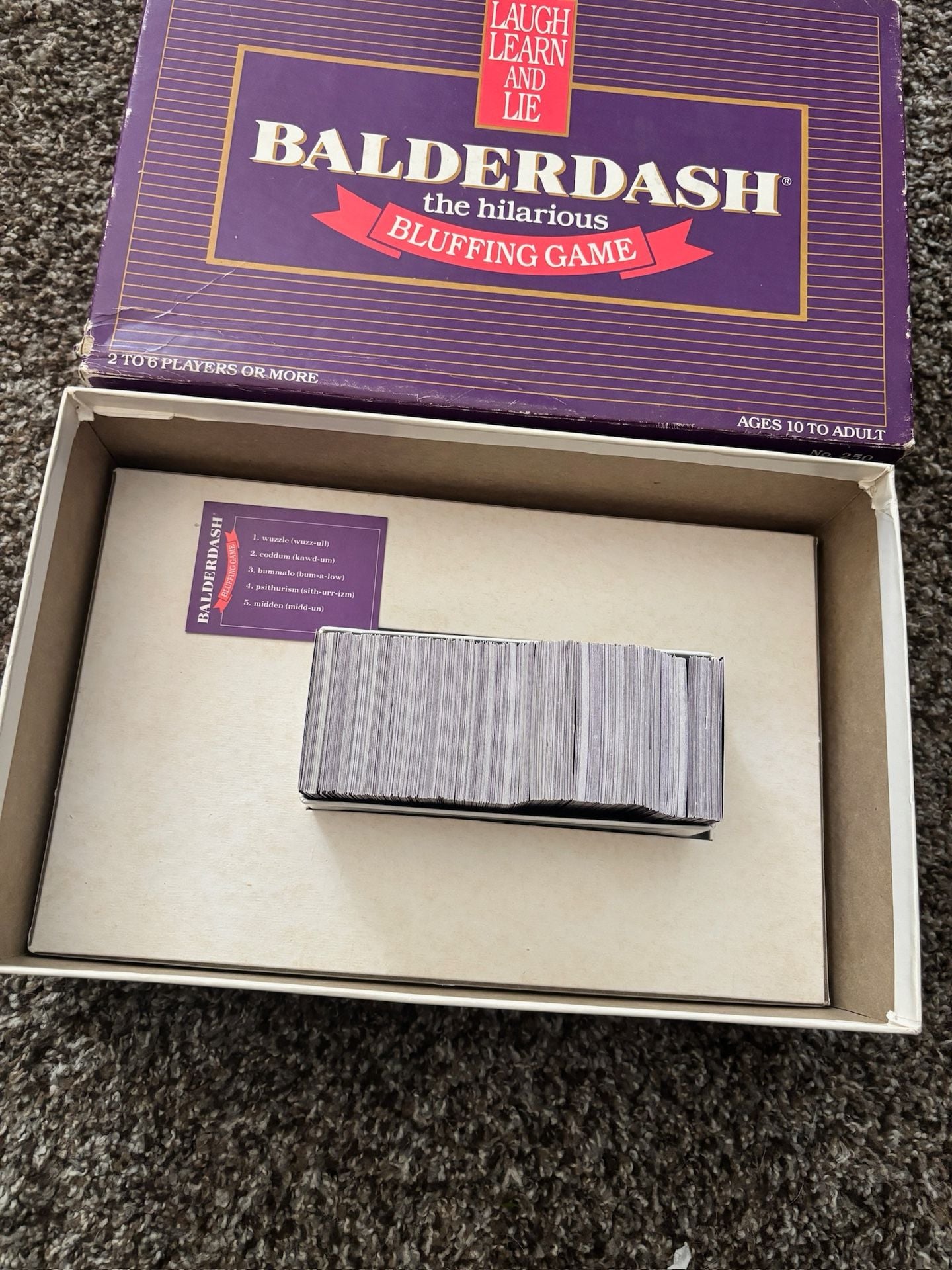 Balderdash Board Game - The Hilarious Bluffing Game - Complete Sealed Cards 887961060515 2