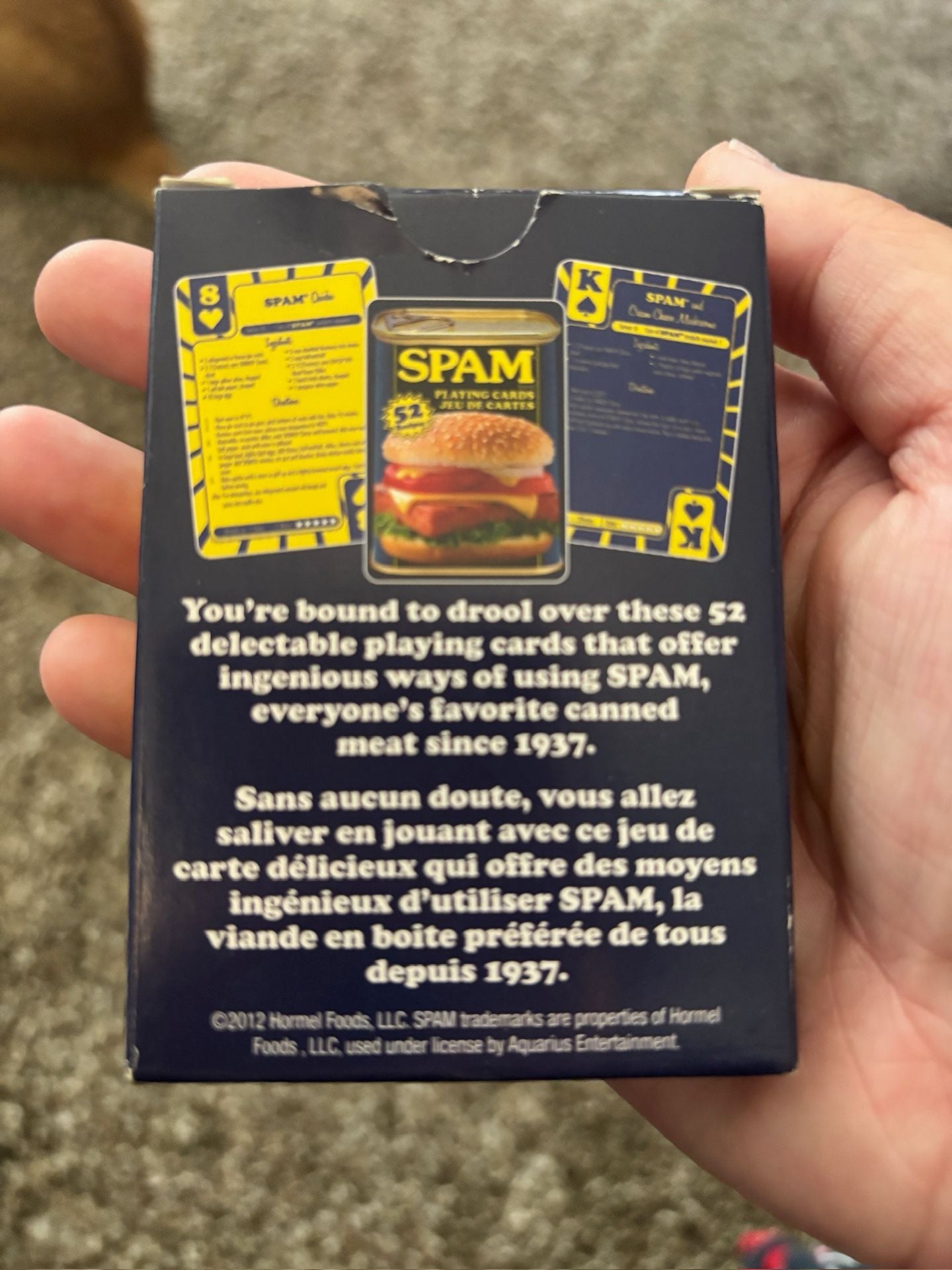 SPAM Brand Playing Cards with 52 Recipes 1