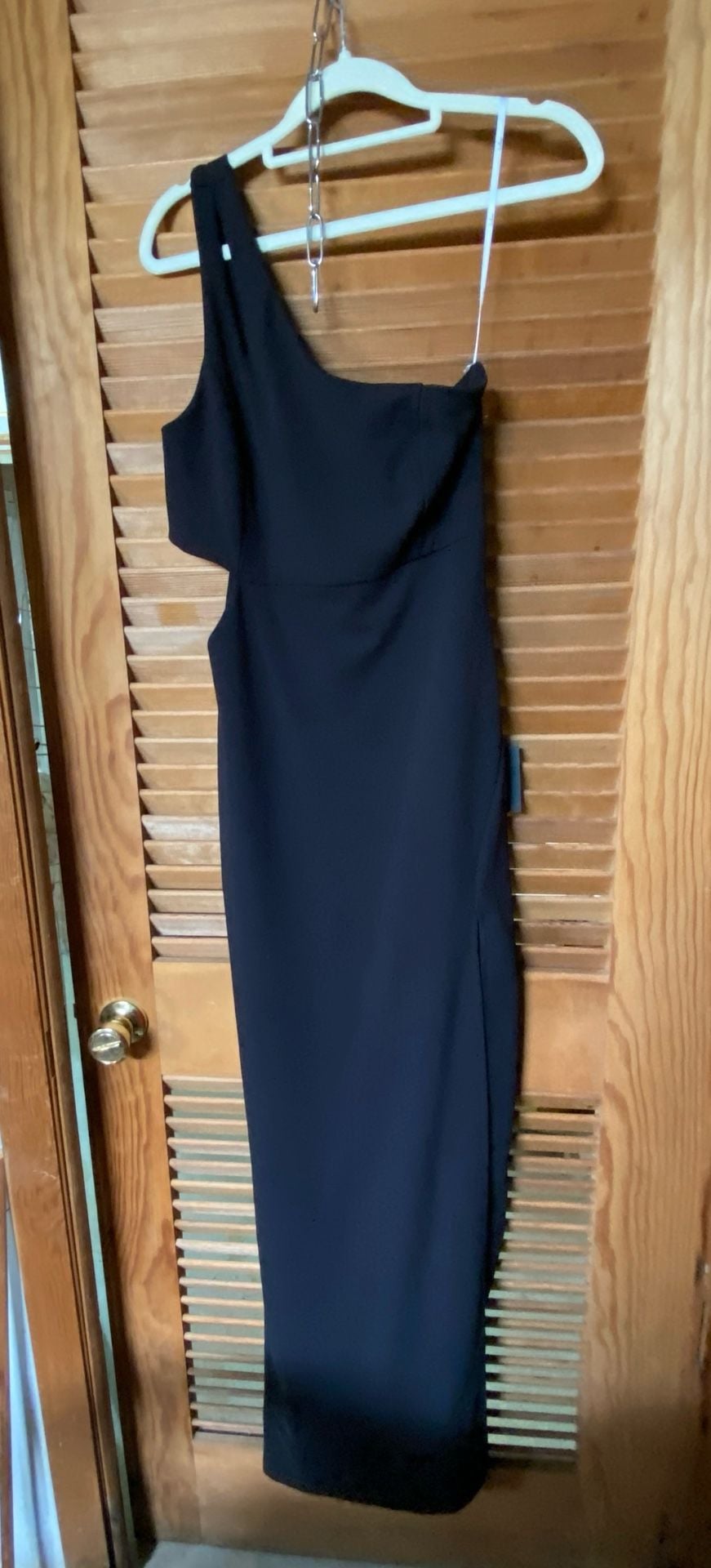 Lulus Medium One-Shoulder Cut-Out Black Maxi Dress 3