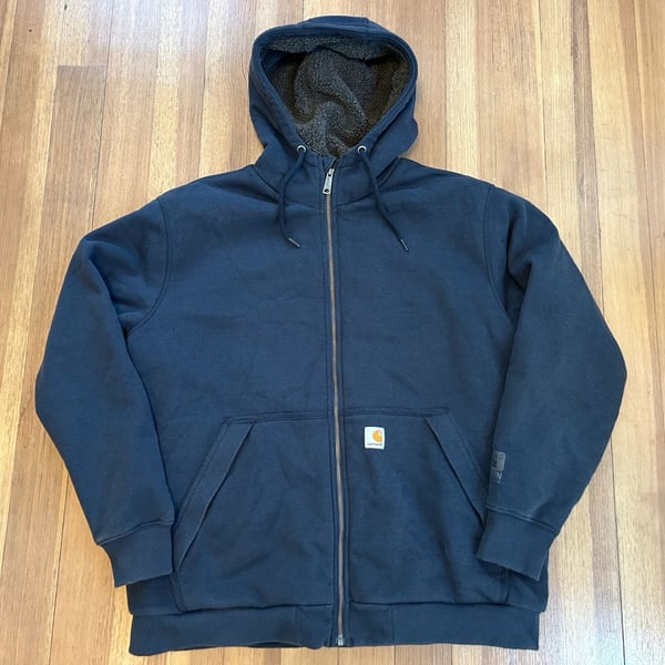 Carhartt Rain Defender Rockland Sherpa Lined Full-Zip Hoodie XL