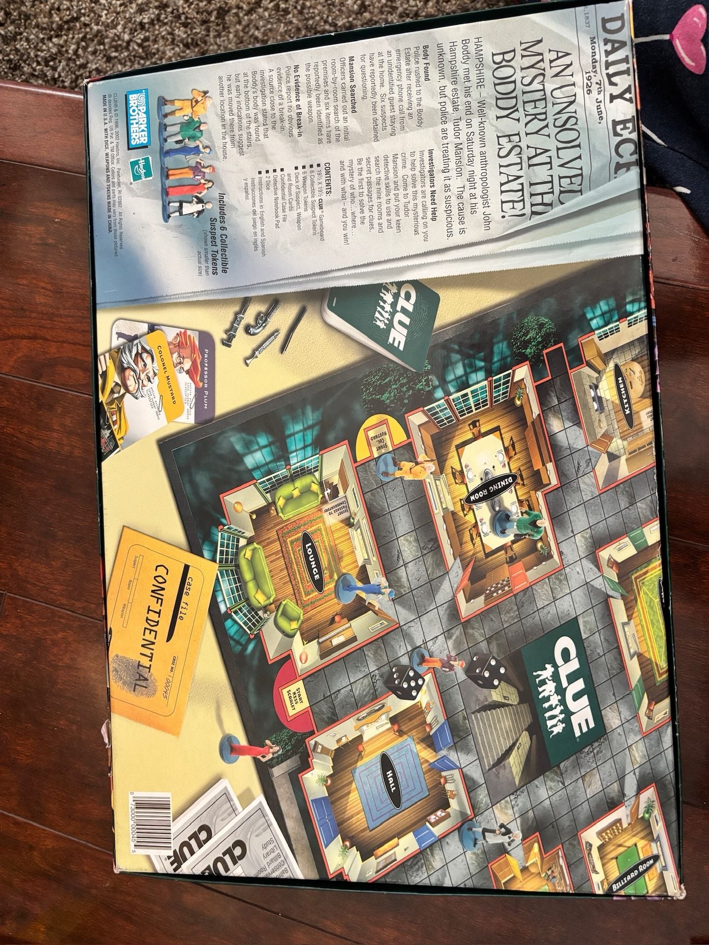 Vintage 1986 CLUE Classic Detective Board Game by Parker Brothers Sealed NEW 3