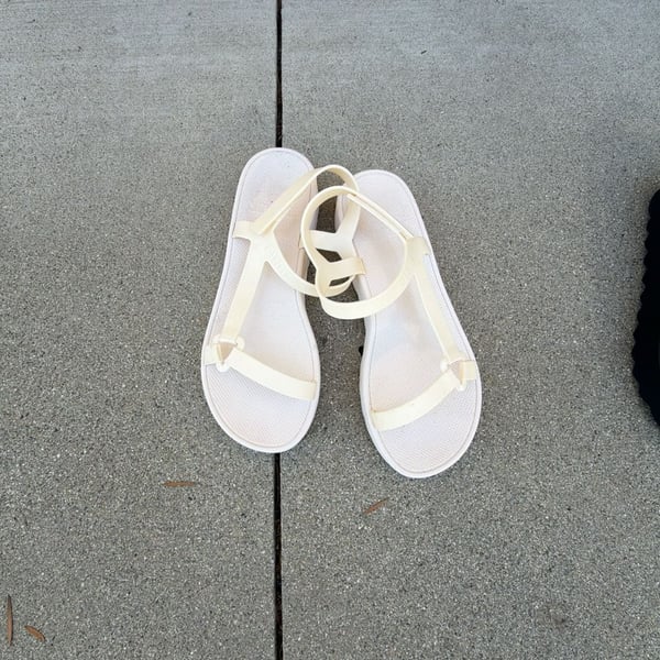 Victoria's Secret PINK Strappy Platform Sport Sandals in White
