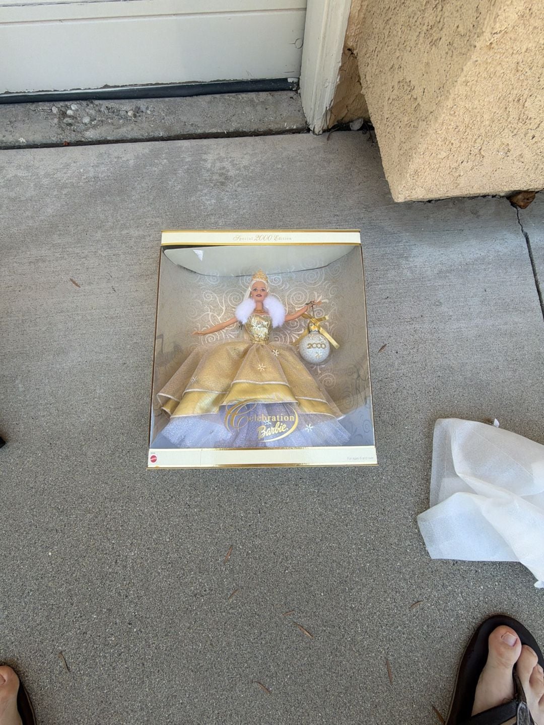 2000 Celebration Barbie Doll: Special Edition, Gold Gown, Ornament (in Box) - , 1