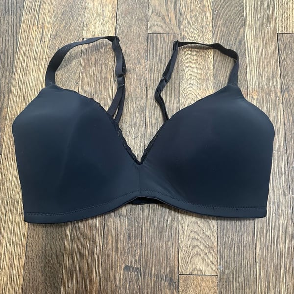 Aerie Real Happy Wireless Lightly Lined Bra Black 34DD