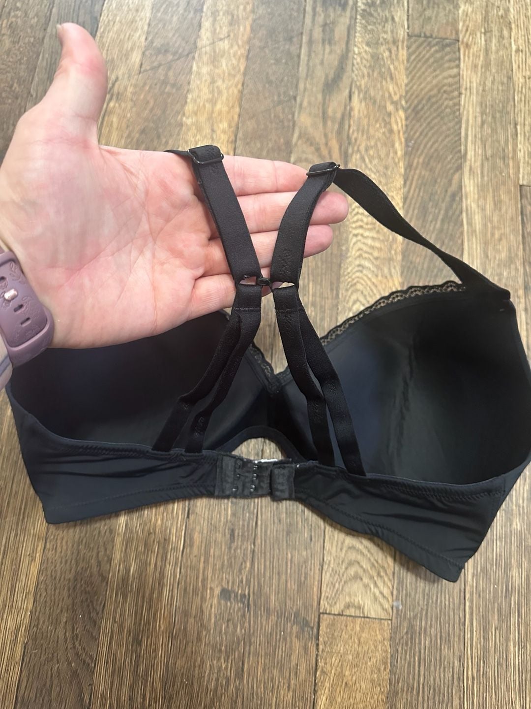 Aerie Real Happy Wireless Lightly Lined Bra Black 34DD 5