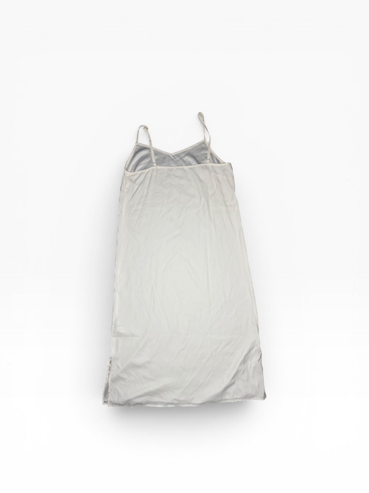 Unbranded Solid Satin Spaghetti Strap Midi Slip Dress 6