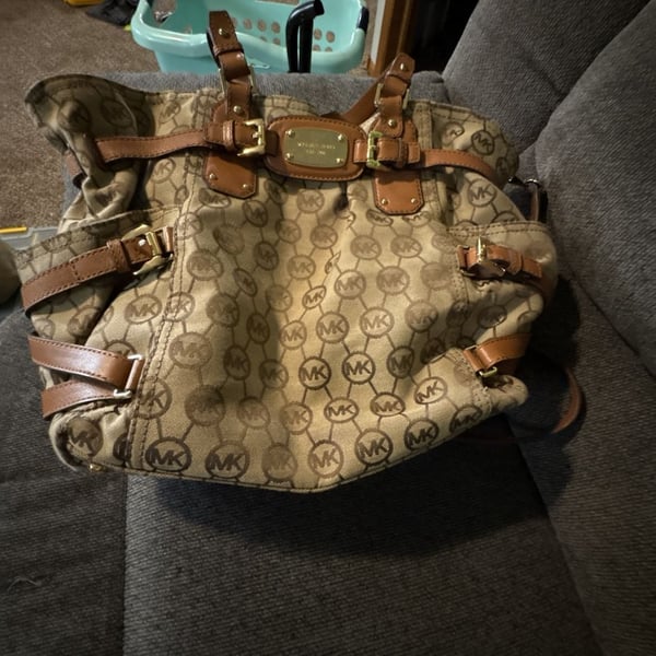 Michael Kors Gansevoort Signature Canvas and Leather Tote Bag