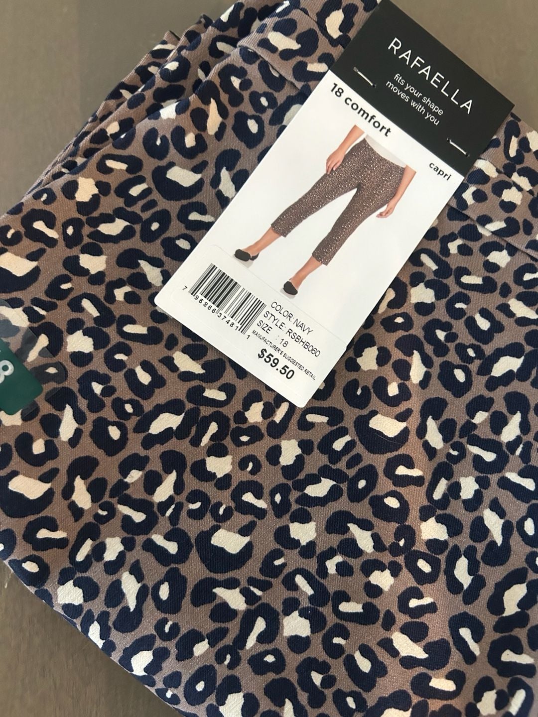 Rafaella 18 Comfort Capri Pants Leopard Print 3