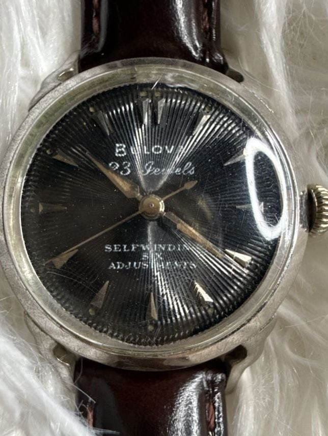 Vintage Bulova 23 Jewels Selfwinding Automatic Men's Watch with Black Sunburst Dial 2