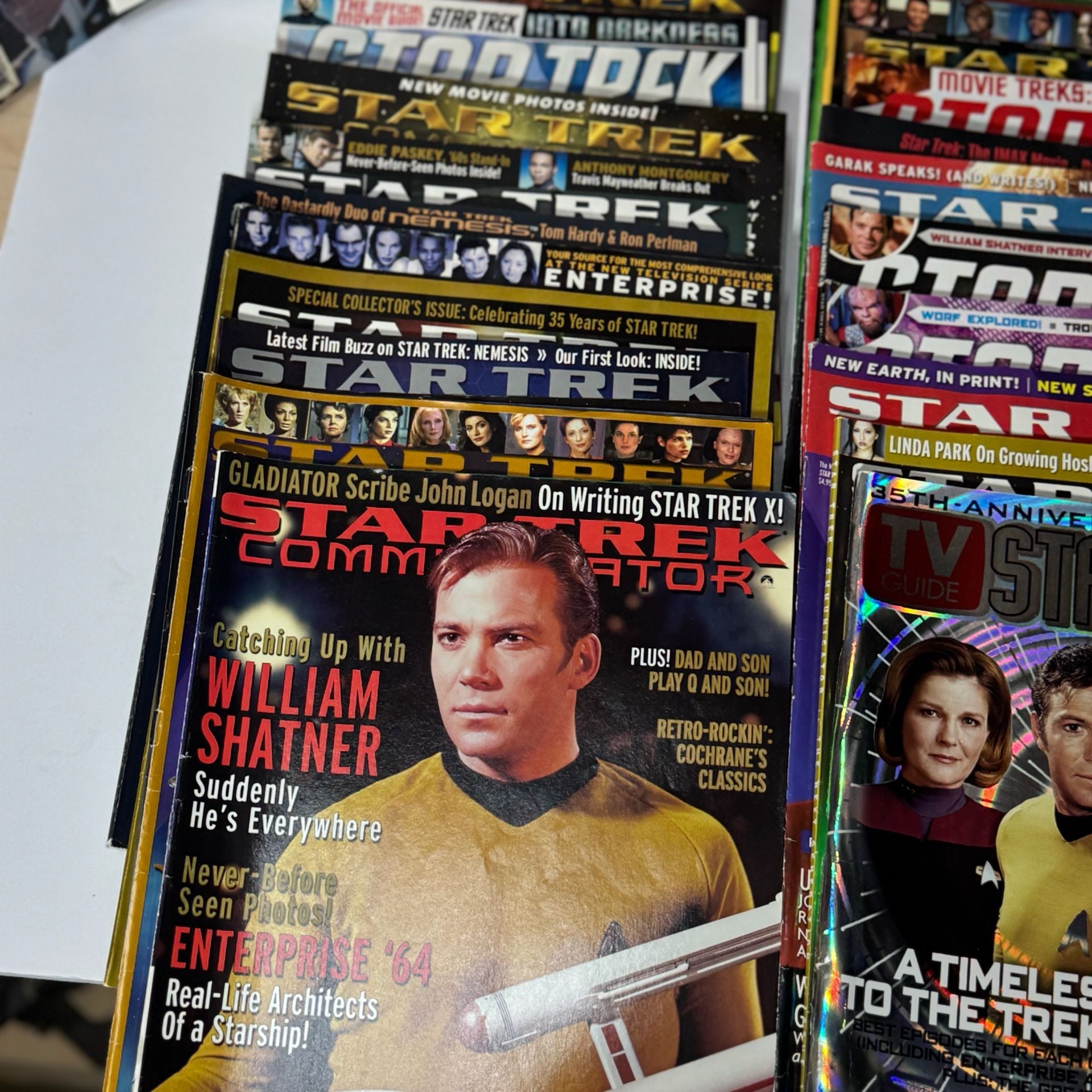 Lot of Vintage Star Trek Communicator Fan Club Magazines, books, calendar 6