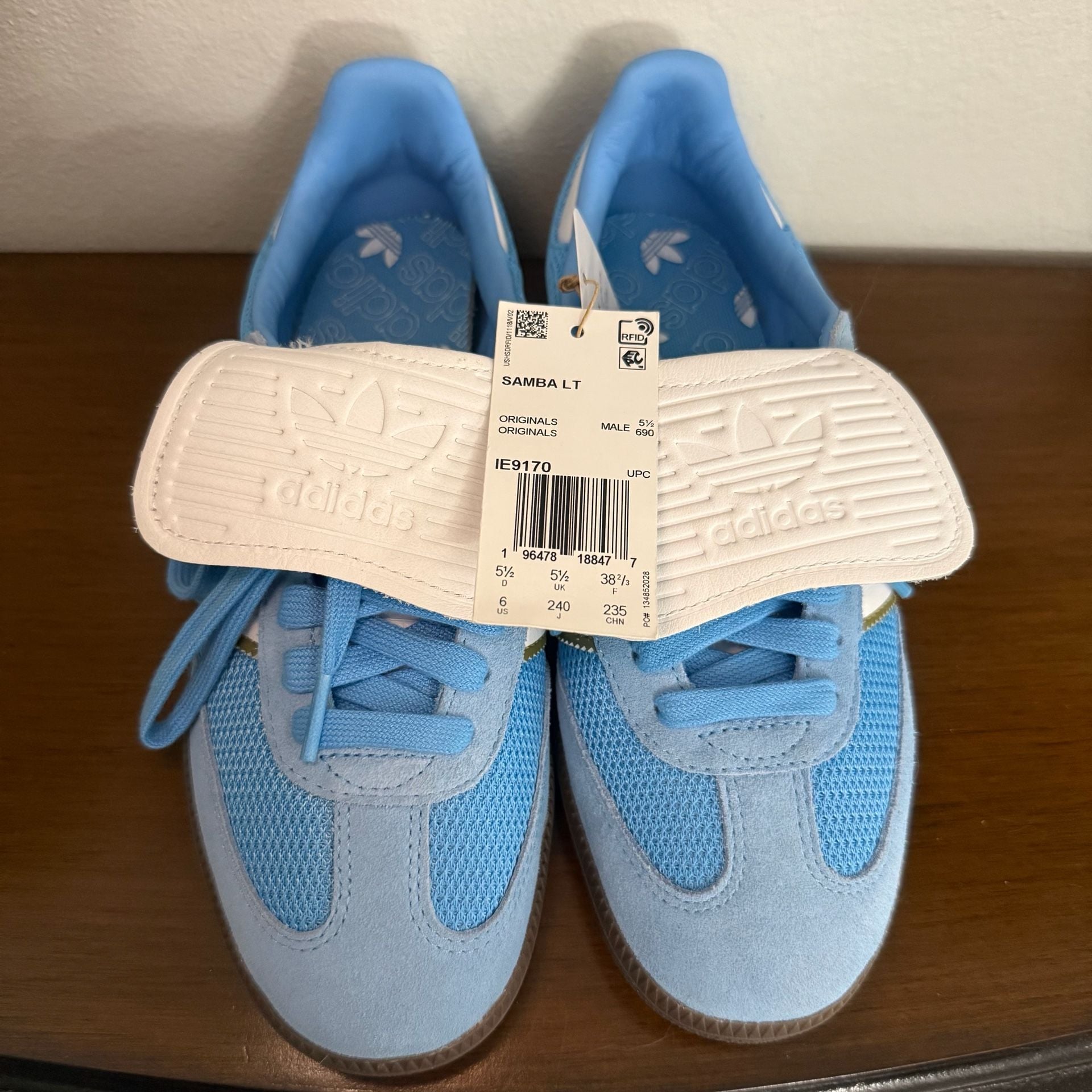 Adidas Samba LT Blue White Gum Sneakers IE9170 Men’s 5.5 Women’s 6.5 NWT No Box 4