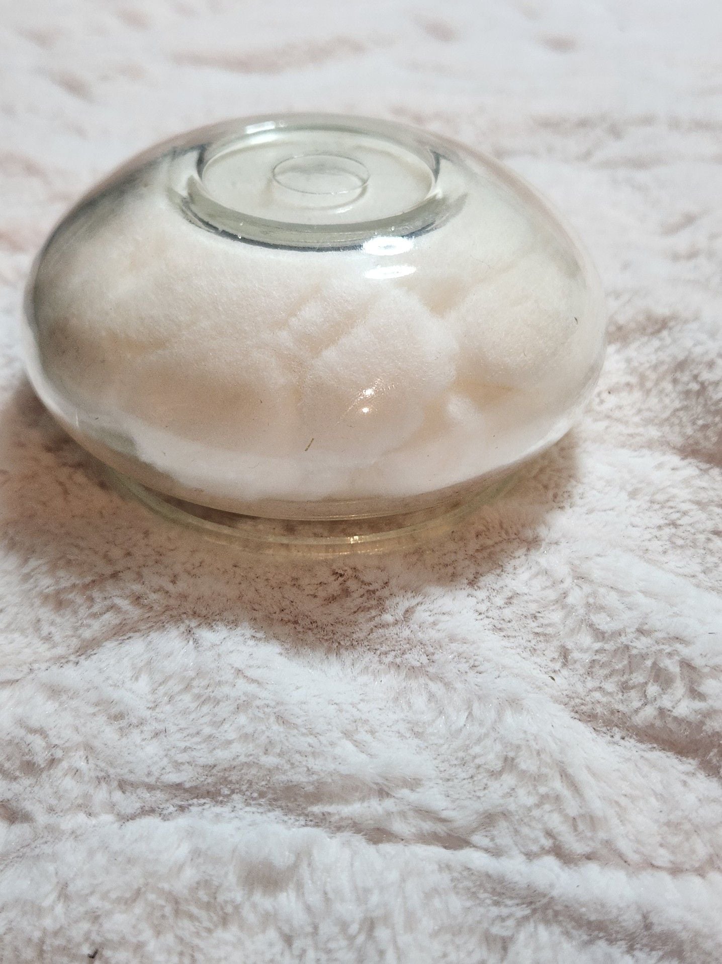 Vintage Glass Vanity Powder Jar with Romantic Courting Scene Metal Lid 14