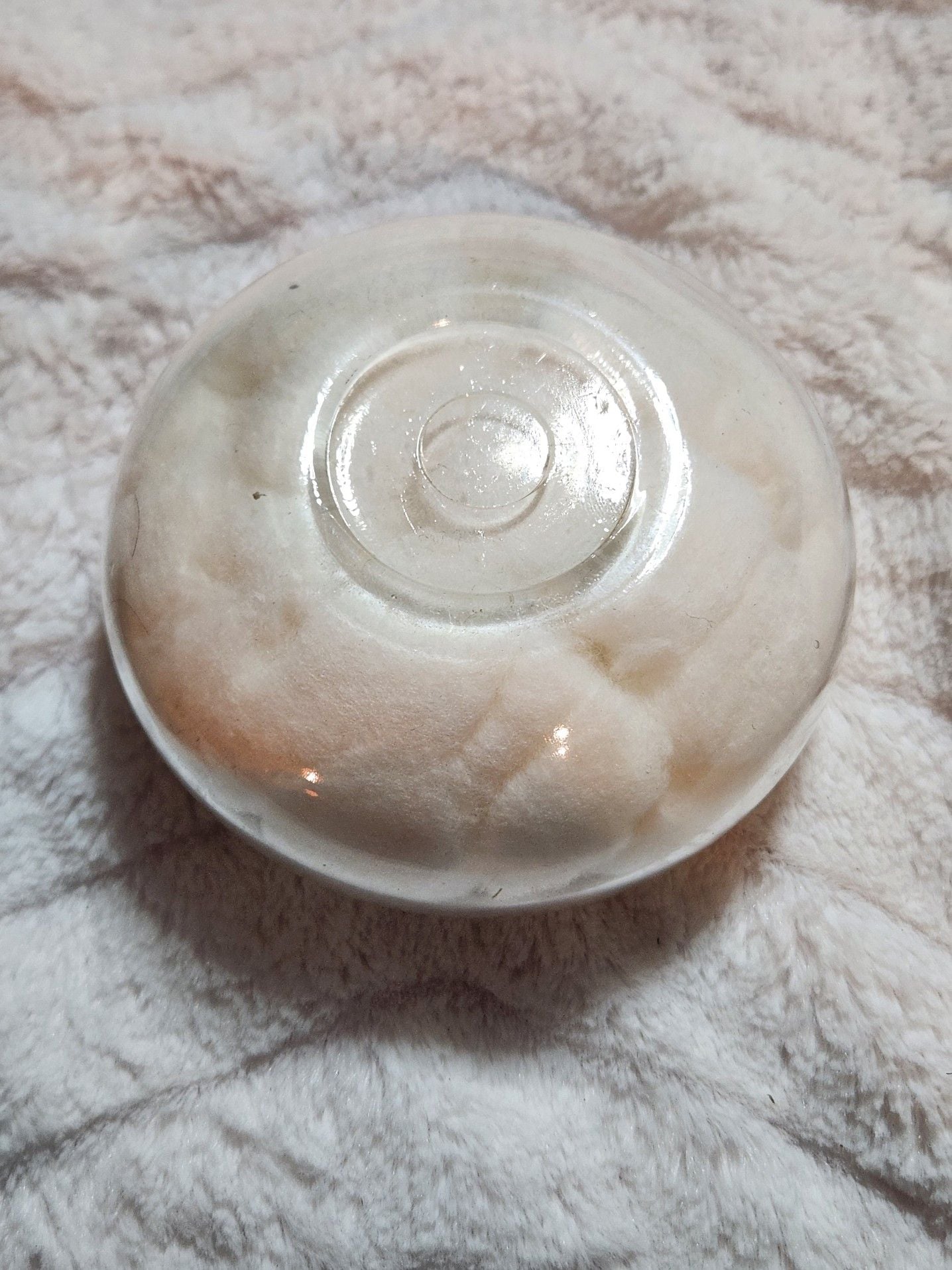 Vintage Glass Vanity Powder Jar with Romantic Courting Scene Metal Lid 15