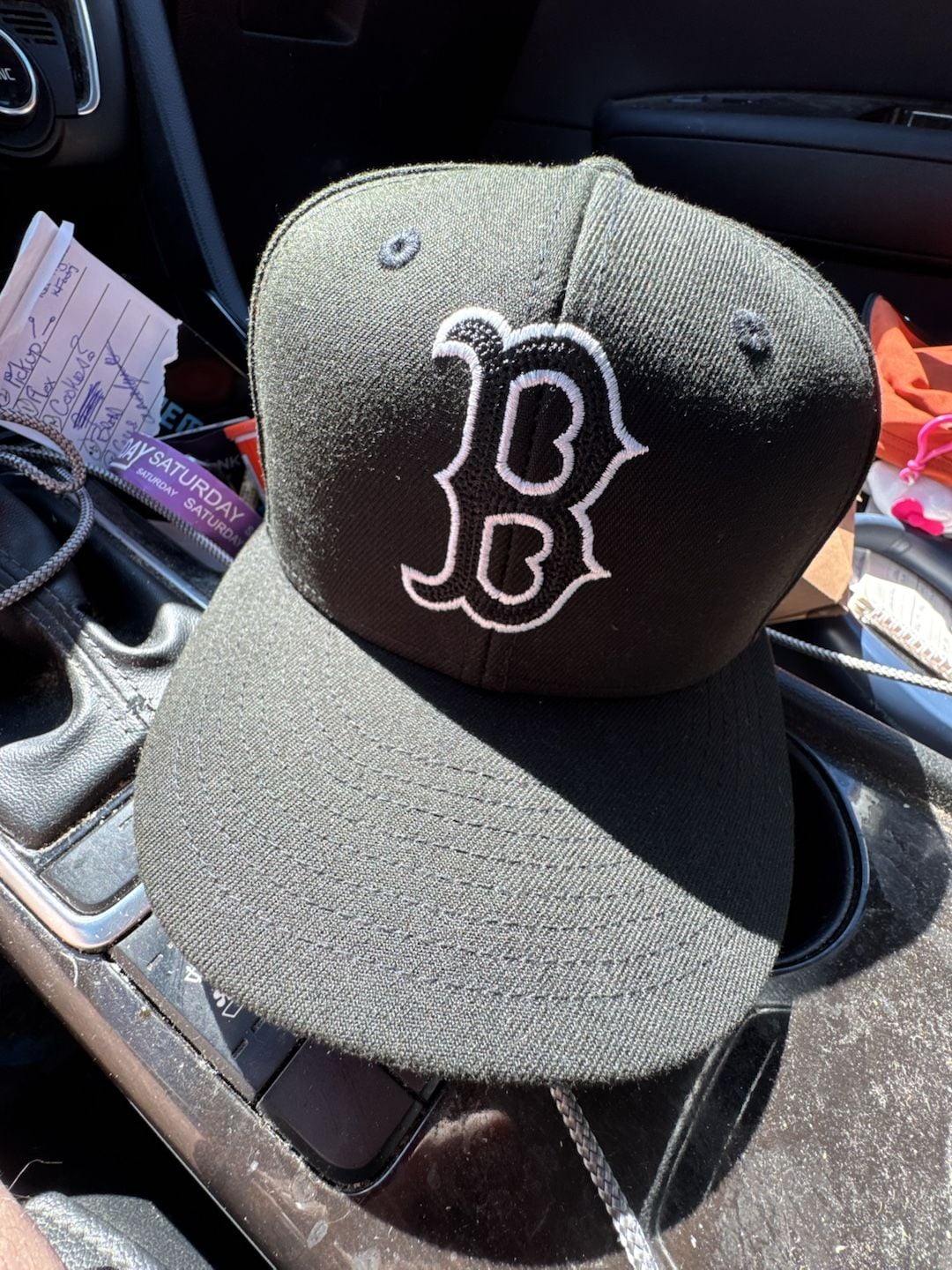 New Era Boston Red Sox 59FIFTY Fitted Cap Black with Patch Details 1
