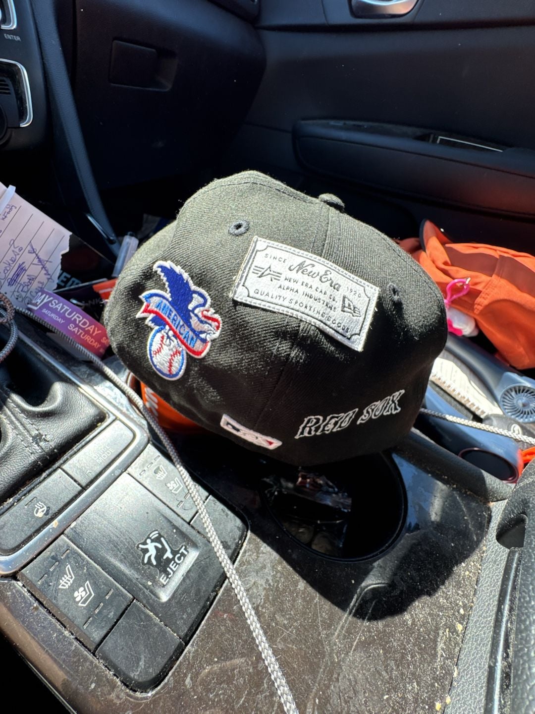 New Era Boston Red Sox 59FIFTY Fitted Cap Black with Patch Details 2
