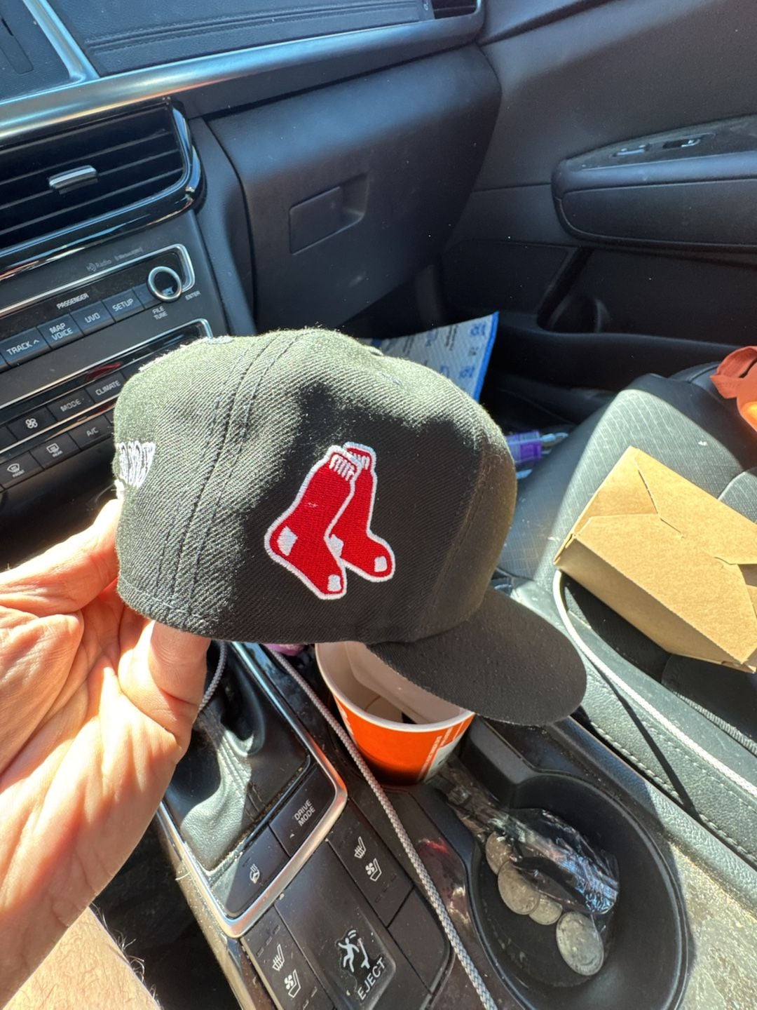 New Era Boston Red Sox 59FIFTY Fitted Cap Black with Patch Details 3