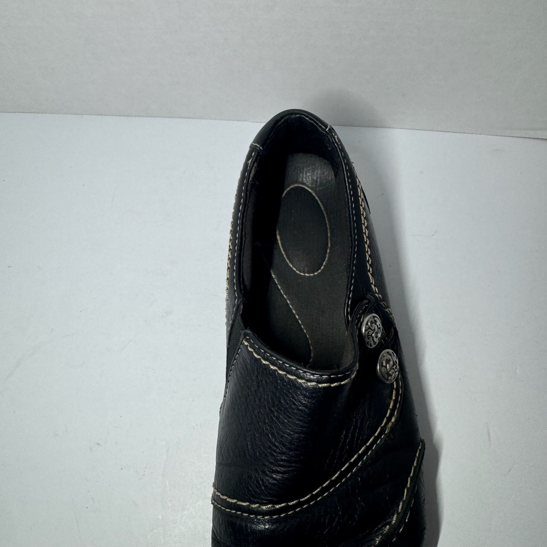 Clarks Ashland Alpine Women's Black Leather Slip-On Loafers 11
