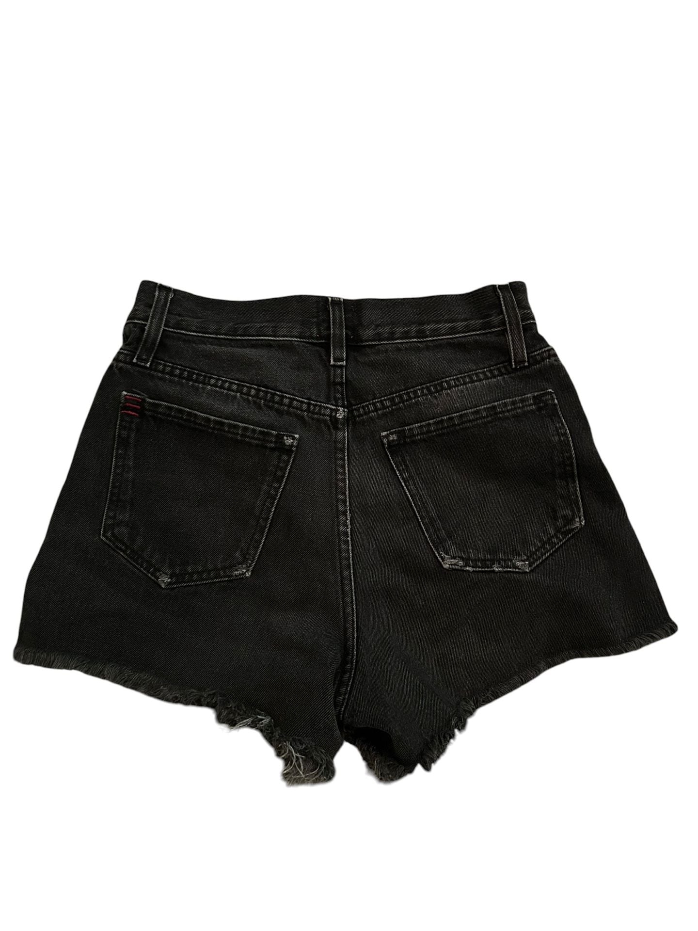 BDG Urban Outfitters Black High-Rise Button-Fly Raw Hem Denim Shorts 5