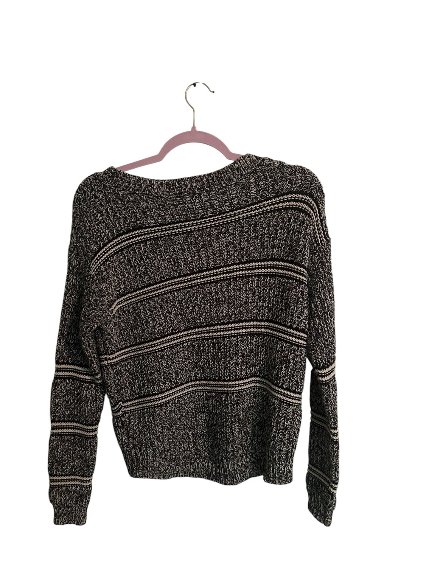 BDG Urban Outfitters Black and White Chunky Knit Striped Sweater 3