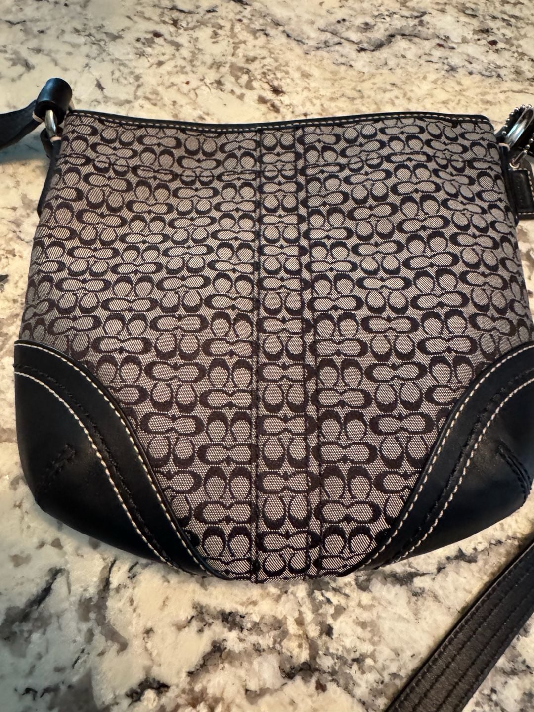 Coach Signature Jacquard Canvas Crossbody Bag with Leather Trim 5