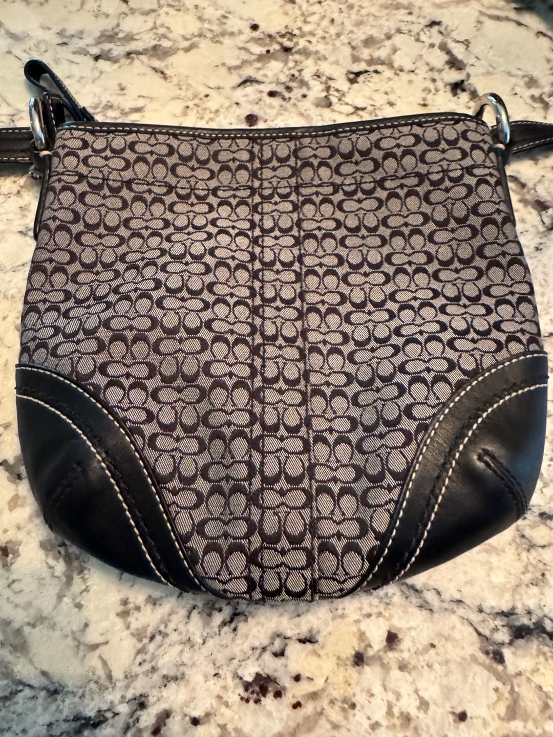 Coach Signature Jacquard Canvas Crossbody Bag with Leather Trim 6