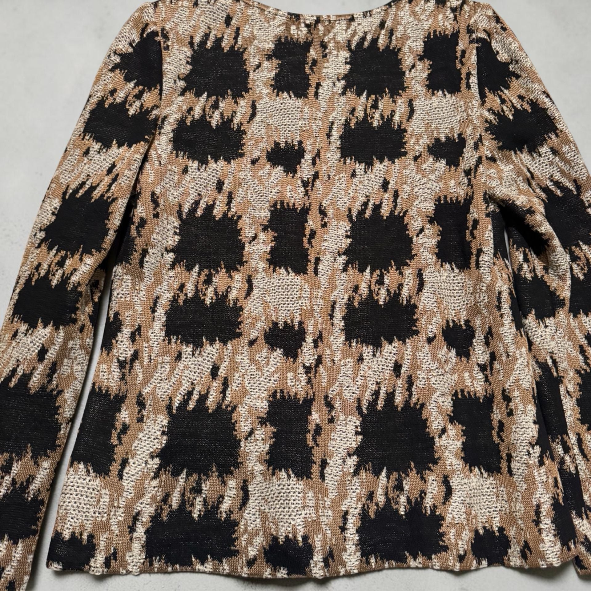 St. John Knits Geometric Jacquard Zip-Front Jacket 8