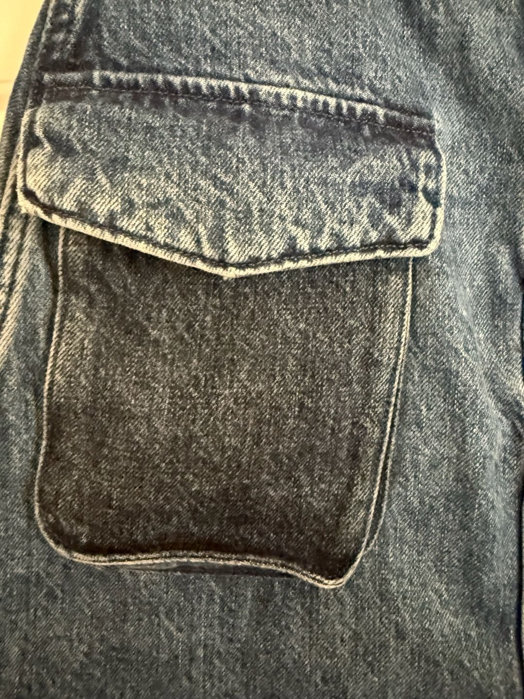 Everlane x Marques’ Almeida Denim Patchwork Mini Skirt Contrast Pockets Size 24 7