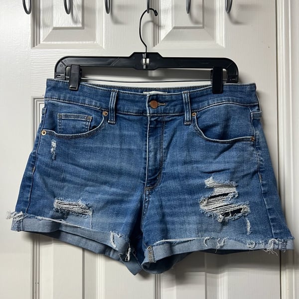 Universal Thread Women's Distressed Cuffed Denim Jean Shorts